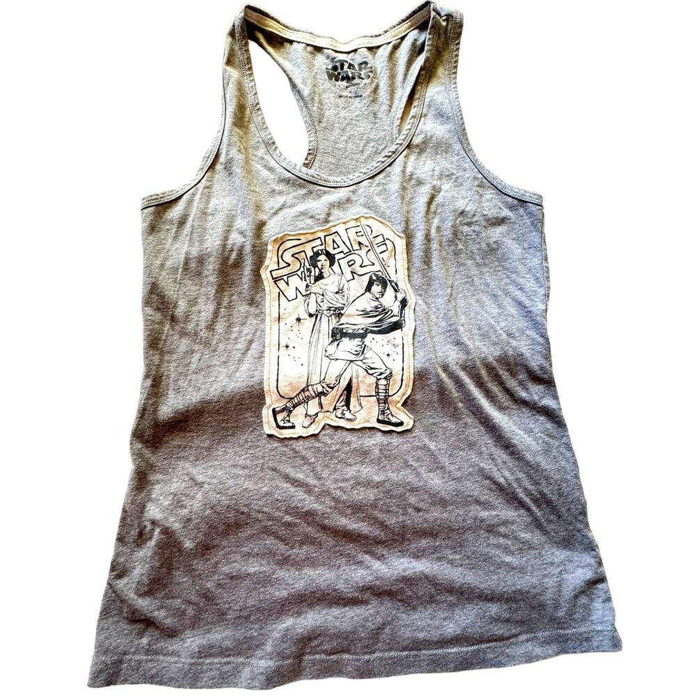 Star Wars Luke Skywalker and Princess Leia Racerback Tank Top Women's Small